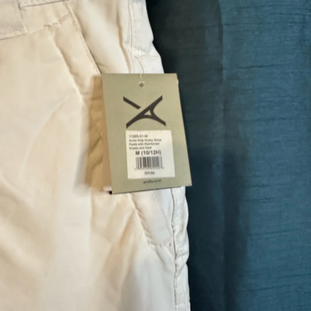 Kids Medium/Womens Small Insulated Snow Pants - White - Picture 2 of 14